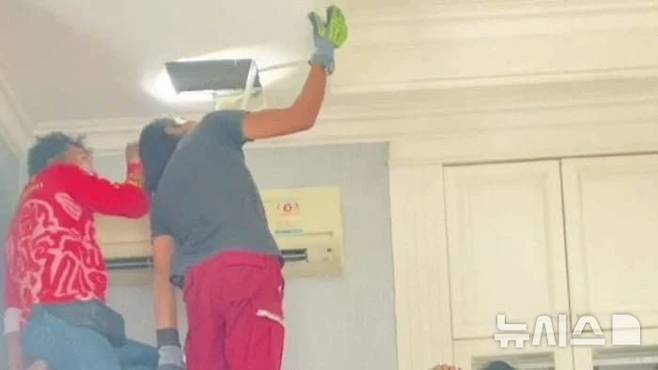 [뉴시스] 태국 아유타야의 한 주택 천장에서 왕도마뱀이 발견됐다. (사진= 데일리뉴스)