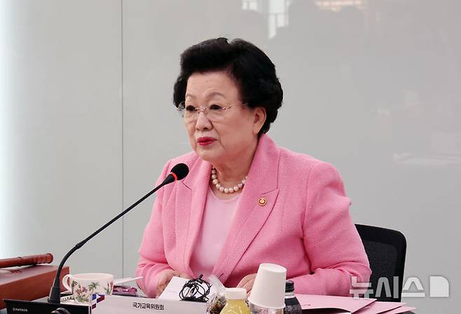 [서울=뉴시스] 배훈식 기자 = 이배용 국가교육위원장 모습. 2025.05.30. dahora83@newsis.com