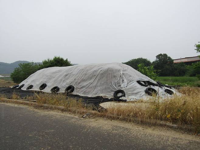 [창원=뉴시스]야적 퇴비 덮개 후 사진.(사진=낙동강청 제공) 2025.06.30.photo@newsis.com *재판매 및 DB 금지
