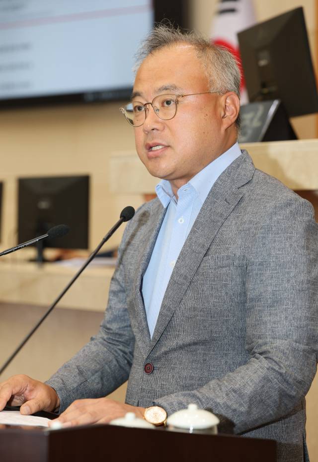 ▲배상신 포항시의원이 30일 제324회 정례회에서 5분 자유발언을 하고 있다.ⓒ포항시의회 제공