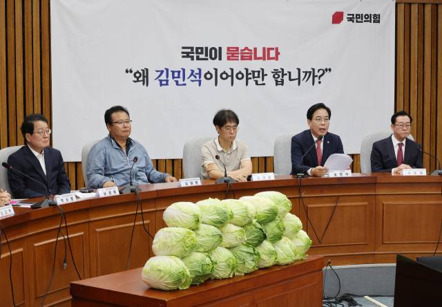 ▲국민의힘 송언석 원내대표가 30일 국회에서 열린 김민석 국무총리 후보자 국민청문회에서 발언하고 있다. ⓒ연합뉴스