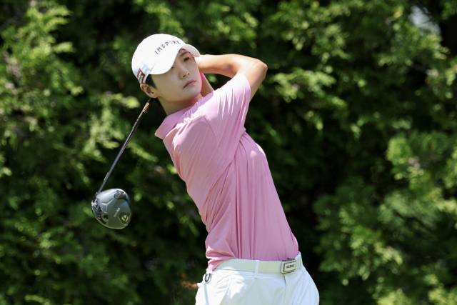 4라운드 6번 홀 드라이버 샷 하는 박성현. AFP연합뉴스