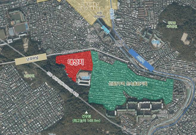 신림6구역 위치도 [관악구 제공. 재판매 및 DB 금지]