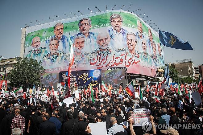 이란 테헤란 광장 [UPI 연합뉴스 자료사진. 재배포 및 DB 금지]