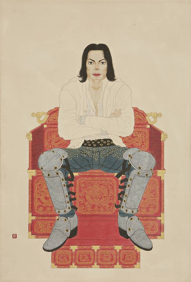 손동현, '왕의 초상 (40 One More Chance)', 2008, 지본수묵채색, 194 × 130 cm, 작가 소장 (서울시립미술관 제공)