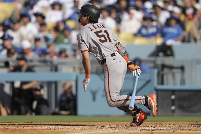 샌프란시스코 자이언츠 이정후가 최근 4경기 동안 한 번도 1루를 밟지 못했다. AP연합뉴스