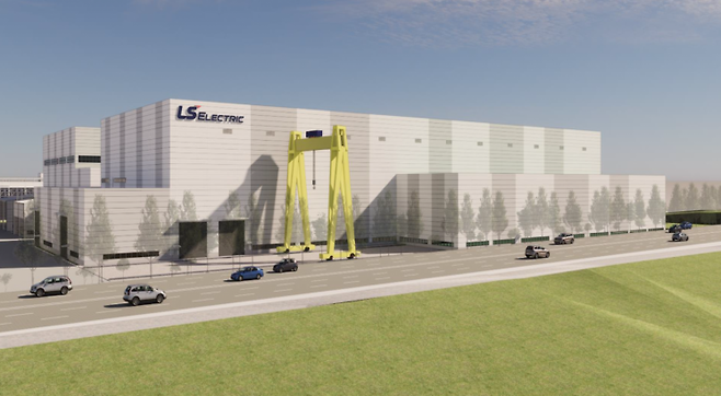 부산 강서구 LS일렉트리 부산사업장 내에 새로 건설 중인 2생산동의 조감도. 오는 9월 준공을 마치고 10월부터 본격적인 초고압변압기 양산에 들어갈 계획이다. LS일렉트릭