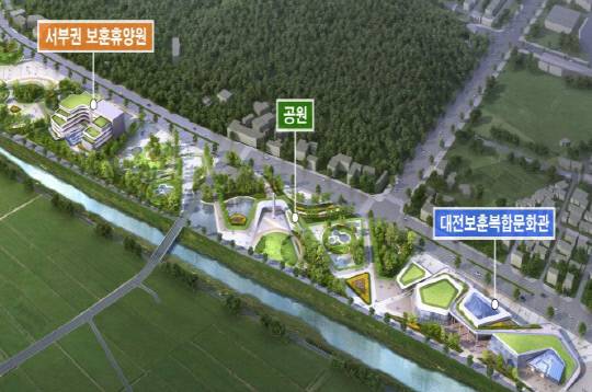 2029년 대전 유성구 구암동 대전현충원 일원 9만 6630㎡(약 2만 9000평)에 조성될 계획인 나라사랑공원 조감도. 대전시 제공