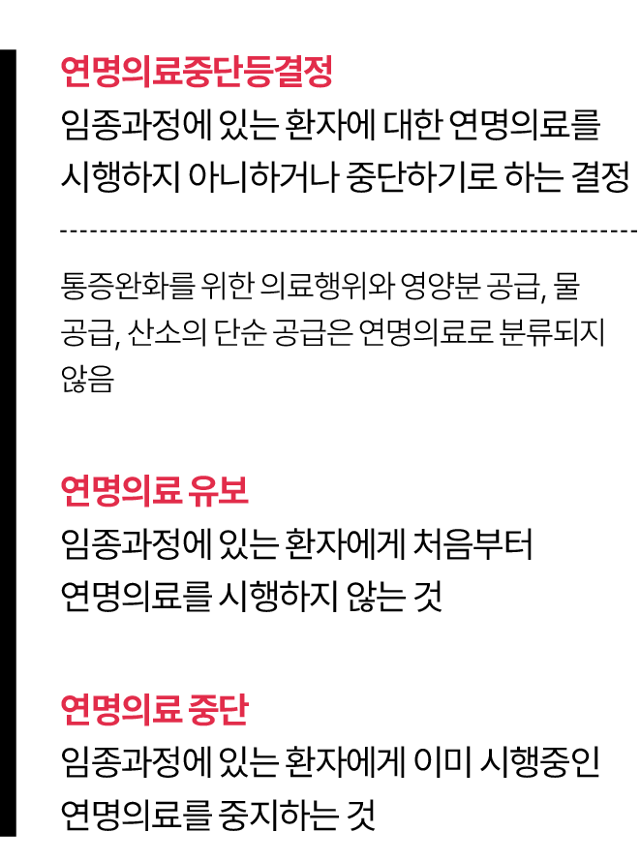 연명의료 유보, 중단이란? 그래픽=김대훈 기자