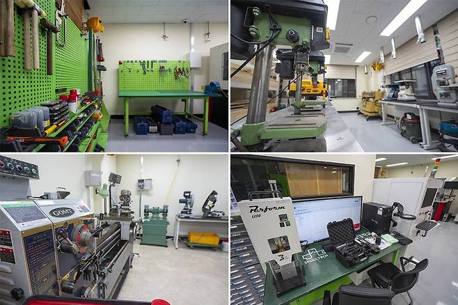 그리너 메이커스페이스에서 이용할 수 있는 수공구 및 선반 장비들 / 출처=IT동아