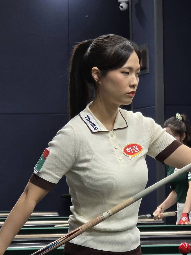 ‘LPBA 기대주’ 박정현(하림)이 LPBA PPQ(1차예선)라운드에서 김경자에게 패했다. PBA 제공