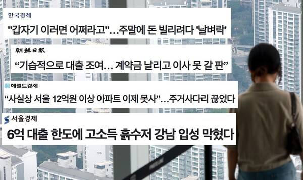 ▲ 이번 부동산 정책에 비판적 논조를 보인 기사들. ⓒ연합뉴스
