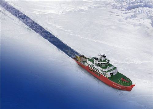 한화오션이 건조하는 차세대 쇄빙연구선 조감도. 한화오션