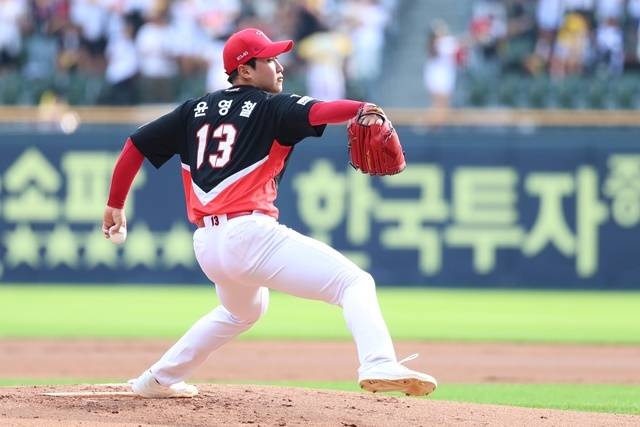 6월 29일 잠실 LG전에서 승리를 챙긴 윤영철. 사진=KIA 제공