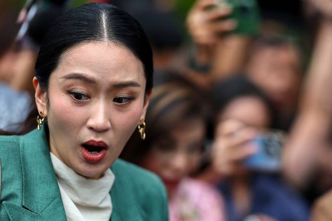 패통탄 친나왓 태국 총리가 1일(현지시간) 각료 회의 후 이동 중인 모습./로이터=뉴스1