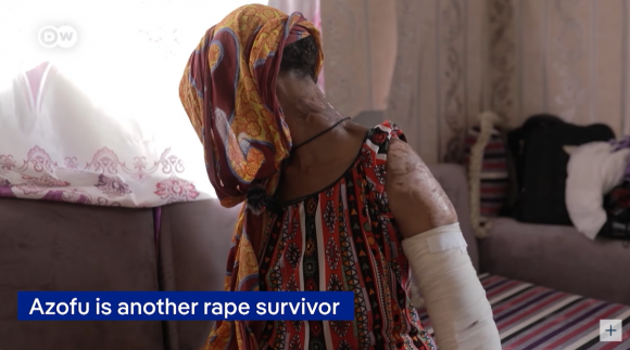 티그라이 전쟁 중 성폭행 피해를 입은 한 여성. 사진은 기사 내용과 직접 관련 없음. 도이체벨레(DW) 공식 유튜브 캡처