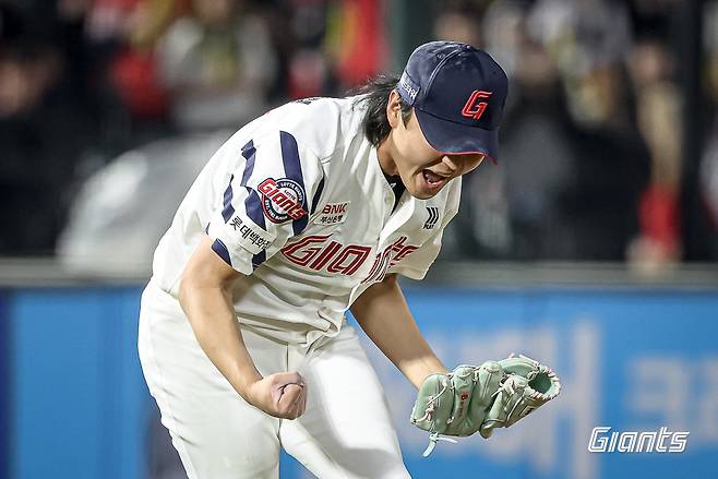 올해 올스타전에선 롯데 정철원의 포효를 볼 수 없다. 사진제공｜롯데 자이언츠
