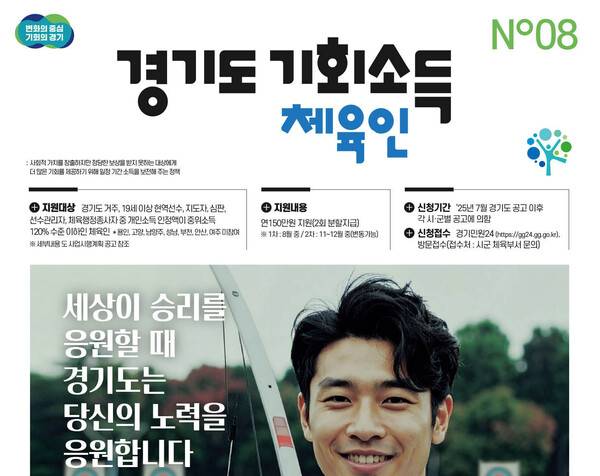 경기도 체육인 기회소득 홍보 포스터.(자료제공=경기도)