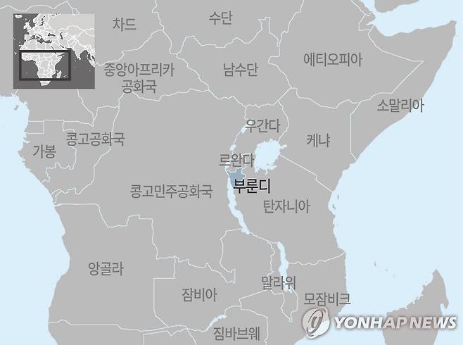 아프리카 부룬디 지도 [제작 양진규]