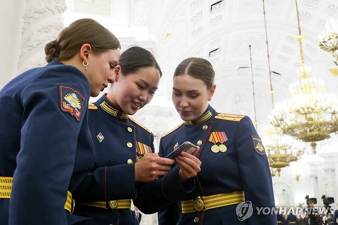 러시아 사관생도들 [타스 연합뉴스 자료사진. 재판매 및 DB 금지]