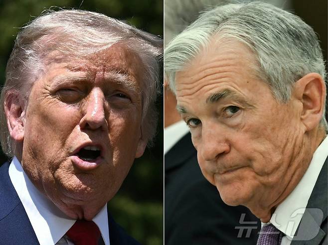 도널드 트럼프 미국 대통령(좌)과 제롬 파월 미 연방준비제도 이사회 의장. ⓒ AFP=뉴스1 ⓒ News1 류정민 특파원