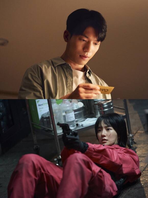 '오징어 게임3'에서 배우 위하준(위)과 박규영의 서사가 아무런 영향력이 없었다는 점에서 비판을 받고 있다. /넷플릭스