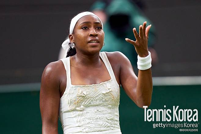 올해 잔디코트를 2전패로 마감한 고프 (사진/게티이미지코리아)