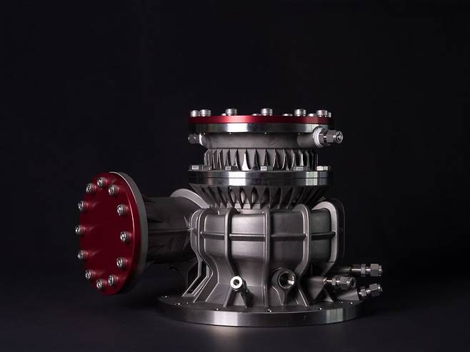 3D 프린팅 기반 고속 회전체 및 핵심 부품이 적용된 한빛-나노 발사체 1단 산화제 펌프. 이노스페이스 제공