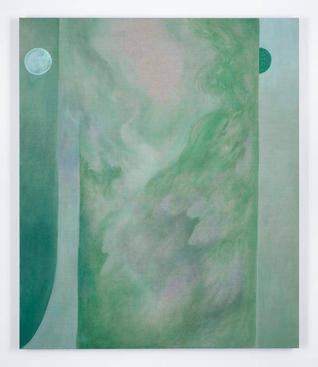 사진설명: 김경연, Two Skies (2024) 린넨 위 유화, 165×147cm