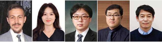 ▲ 국립순천대 약학대학·한국지의류연구소 공동연구팀. 왼쪽부터 Dr. Mücahit Varlı, Dr. Rui Zhou, 김항건 교수, 하형호 교수, 허재선 교수 [순천대학교]