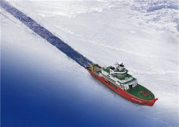 차세대 쇄빙선 모형도. 한화오션 제공