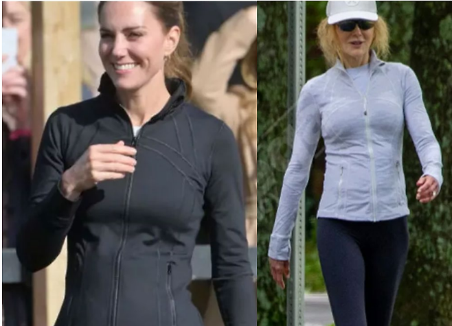 룰루레몬이 미국 캘리포니아 중앙 지방법원에 제출한 소송장에서 코스트코가 디자인을 무단도용한 디파인 재킷은 “케이트 미들턴, 니콜 키드먼이 입을 정도로 유명한 제품”이라고 소개했다. [룰루레몬 측 고소장]