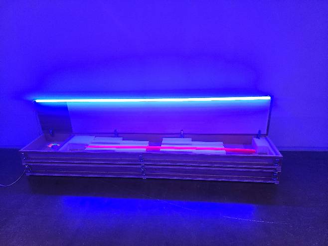 노세환, 'A Huge Needle in a Haystack(건초 속 거대한 바늘)', FRP(유리섬유강화플라스틱), 약 310 × 390 × 300 cm, 2025. 곽인숙 기자