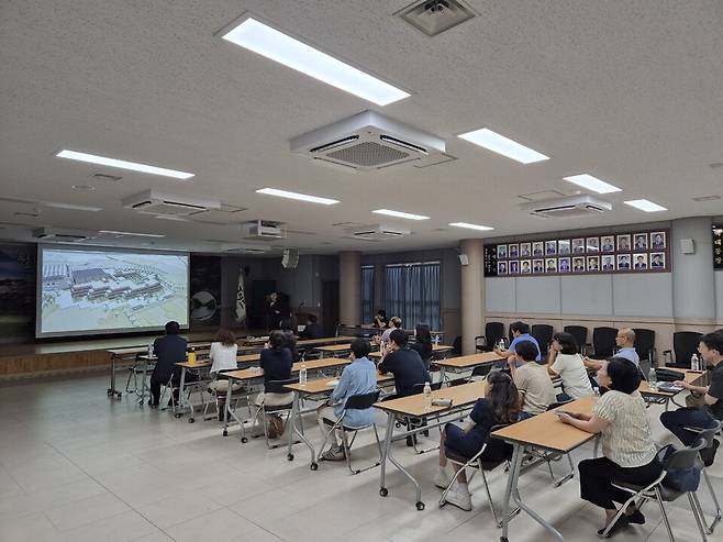 제주도교육청이 (가칭) 서부중학교 신설 사업 설명회를 열고 있다. ⓒ제주도교육청 제공