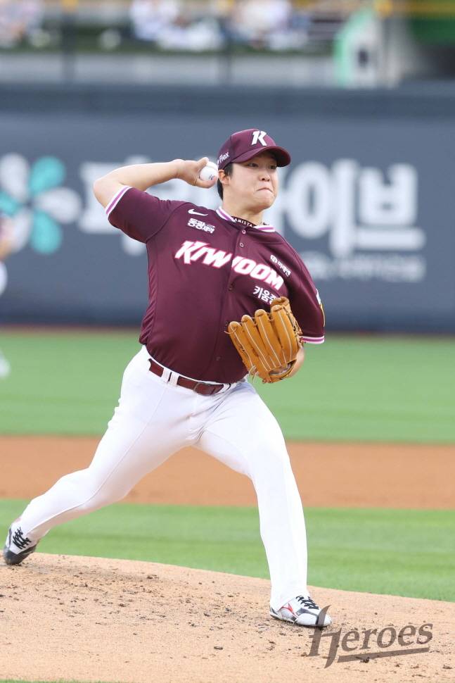 전력 투구를 펼치는 박주성. /사진=키움 히어로즈 제공