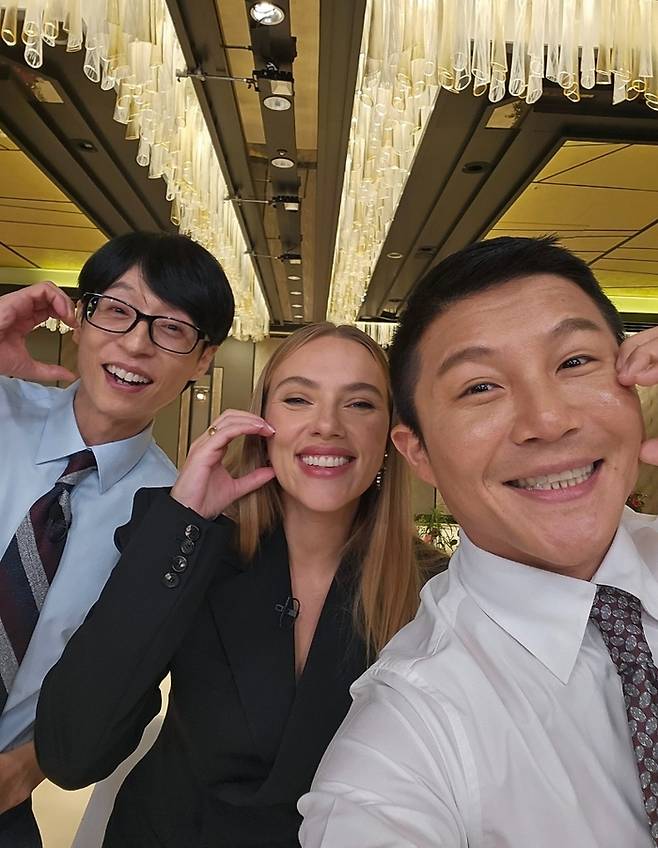 유재석, 스칼렛 요한슨, 조세호. 사진|‘유퀴즈 온더블럭’ 인스타그램