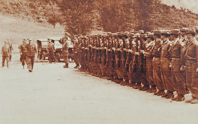 ▲ 1952년 10월 22일 6·25 전쟁 당시 강원전투경찰대 초도순시의 모습. 강원경찰청 홍보관 제공.