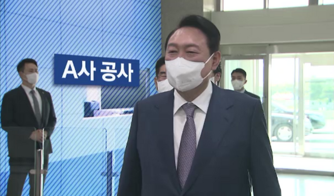 소송에 포함된 공사대금 미지급 공사 구역(용산 대통령실 출근길 문답 일부 구역)