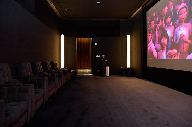 멤버십 라운지의 청음실. 디아드 제공