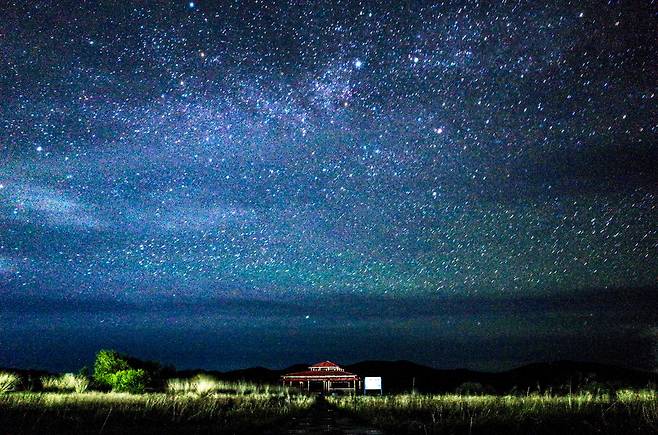몽골 초원 위로 은하수가 펼쳐져 있습니다. 저 하나 하나가 하늘에 닿기까지 수억 광년을 달려왔을 빛이라 생각하면 조그만 별빛도 경이롭게 보입니다.  한주형 기자