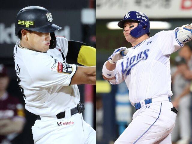 KT 위즈 안현민과 삼성 라이온즈 박병호./KT 위즈, 삼성 라이온즈