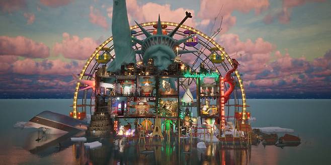 JL, Happy New Year – On Air Garden series (still), 2024. Single-channel game engine video and sound, 13 minutes *재판매 및 DB 금지