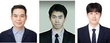 유호천 교수(왼쪽 첫 번째), 이은광 교수(왼쪽 두 번째), 이원우 석박통합과정생. (사진=한양대 제공) *재판매 및 DB 금지