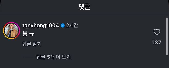 방송인 홍석천의 댓글.