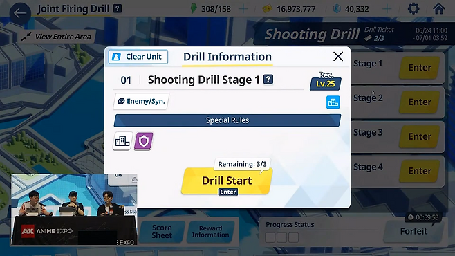 스팀 PC 버전은 키보드로 조작할 수 있다.(출처='블루 아카이브' 북미 유튜브).