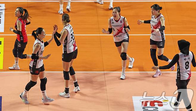 여자배구 정관장의 경기 모습 2025.4.2/뉴스1 ⓒ News1 장수영 기자