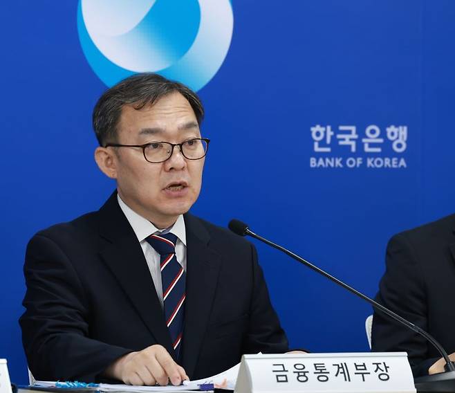 송재창 금융통계부장이 4일 오전 서울 중구 한국은행에서 개최된 '2025년 5월 국제수지(잠정) 기자설명회'에서 발언하고 있다. 한국은행 제공.