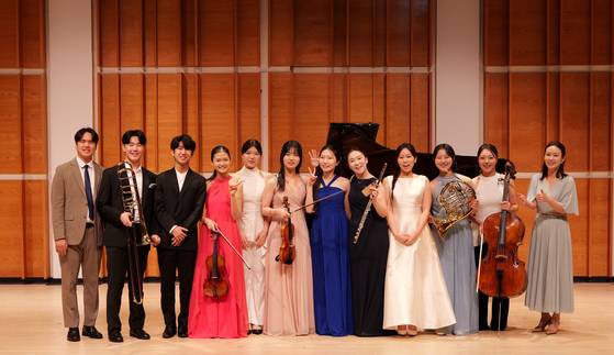 카우프만 뮤직센터에서 공연을 마친 ‘온드림 앙상블’의 기념 촬영.