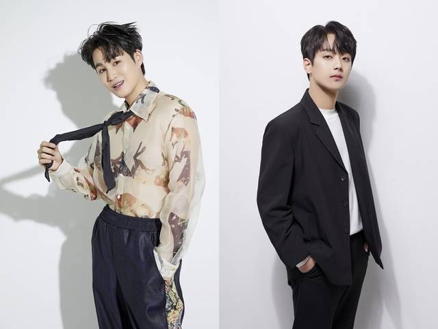 가수 김희재(왼쪽)와 이찬원