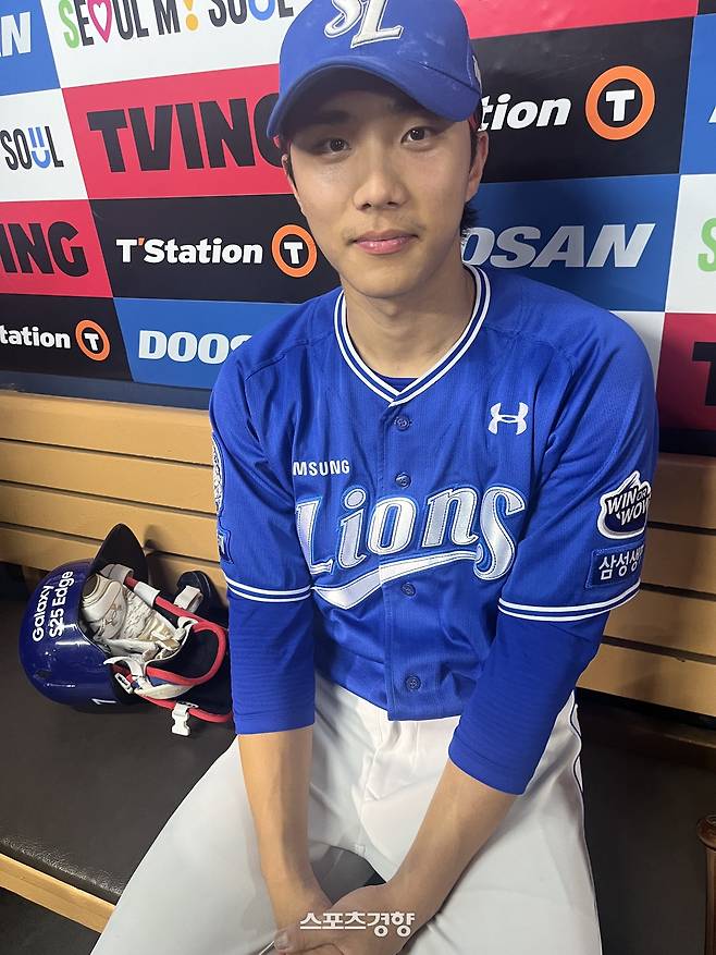 지난 3일 잠실 두산전을 마치고 인터뷰하는 삼성 이재현. 잠실 | 김하진 기자